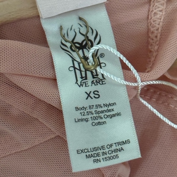 NWT Free People We Are HAH Women's Under The Wire Bodysuit Copper Rose Pink XS - Picture 11 of 11